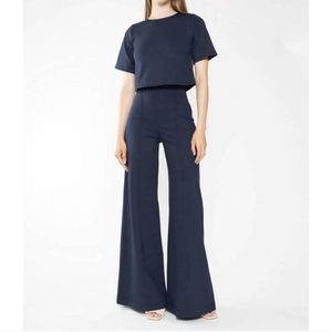 Ripley Rader Ponte high waisted knit wide leg set size 2